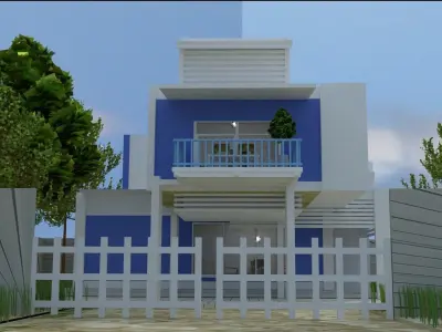 3D Model House design in kerala 3D model