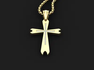 Cross Light Gold 3CP017 3DM STL 3D model