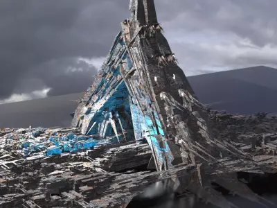 Dark Egypt Pyramid Terra Former pyramid city 2  3D model