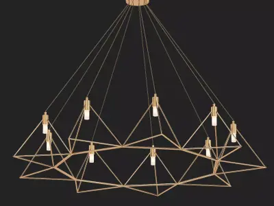 GITTER geometric chandelier 3D model