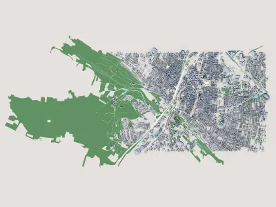 Bielefeld City Germany 3D model