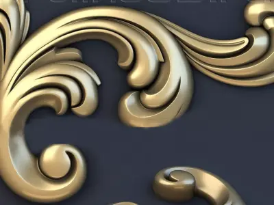 Decorative patterns CNC machine output 3D model
