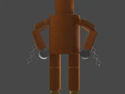 3D Mokojin Low-poly 3D model