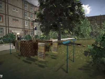 USSR City - residential area 3D model