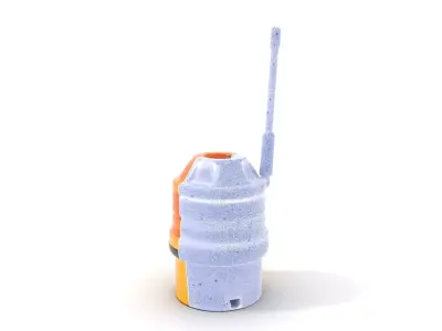 Industrial Warning Light with Antenna model pack Low-poly 3D model