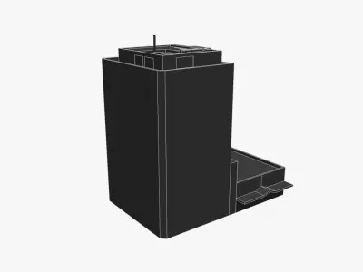 T Center tall building Low-poly 3D model