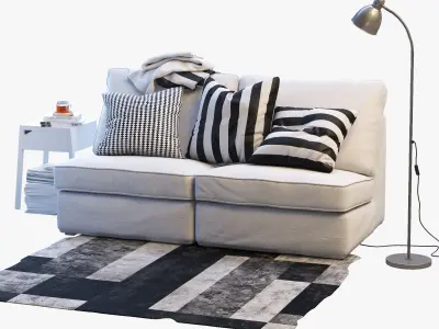 Two-seat sofaKIVIK 1 Ikea 3D model