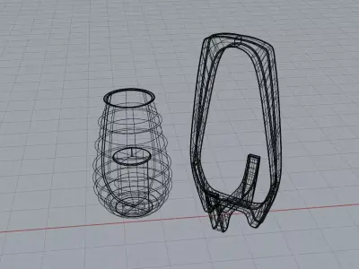 Modern Terrazzo Candle Holder Lamp  Parametric Design 3D Model 3D print model