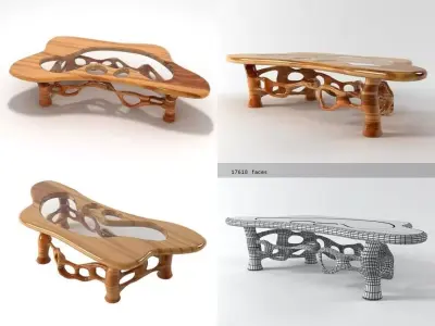 California Craftsman Table 3D model