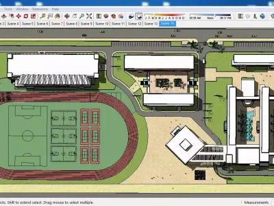 Sketchup School and University G5 3D model