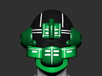 helmet high poly sculpt 3d printable ver 7 3D model 3D model 110