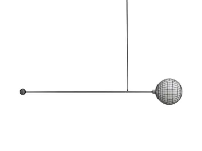 fliar pendant light with ball 3D model