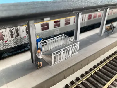 PLA-0003 Platform set Rivets and Wood set H0-scale 25 items 3D print model