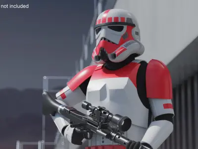  Star Wars Shock Trooper Equipped with Blaster Rifle 