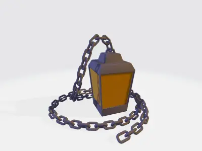 lantern with chain  Free 3D model