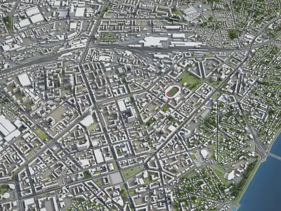 Voronezh  Low-poly 3D model