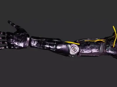 Cybernetic Arm Sci-fi  hand  Low-poly 3D model