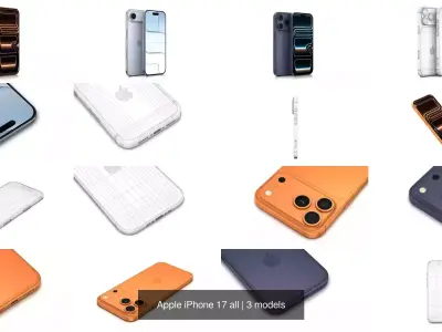 Apple iPhone 17 all 3D Model Pack