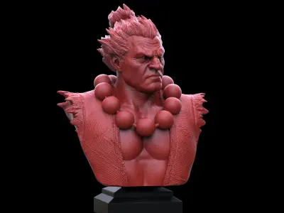Akuma Bust-Street Fighter 3D print model
