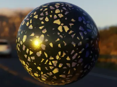 Procedural Purple Terrazzo Marble Texture - Night Accent Texture