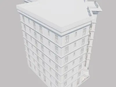 New York City Apartment Building 03 THREEDEE INC Low-poly 3D model