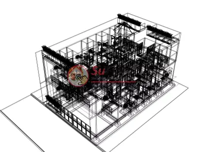 House 10x18m code 628 - Sketchup 3D model 3D model 3D model