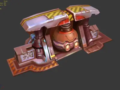 Wall Fortress - Flame Type 03 3D model