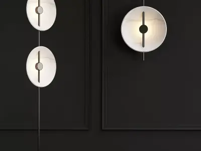 DELANANO floor lamp with two discs 3D model