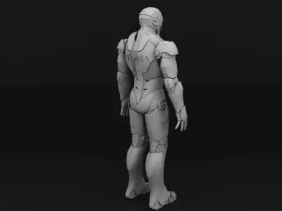 Iron Man MK 3 3d model Low-poly 3D model