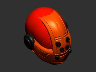 helmet high poly sculpt 3d printable ver 7 3D model 3D model 52