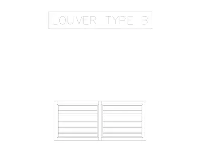 2D Aluminum Louver Top View 3D model