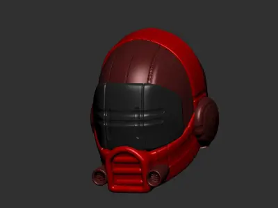 helmet high poly sculpt 3d printable ver 7 3D model 3D model