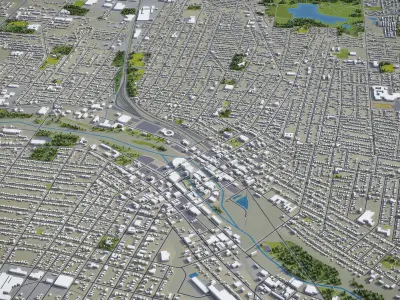 Aurora - City 3D Model Low-poly 3D model purchase