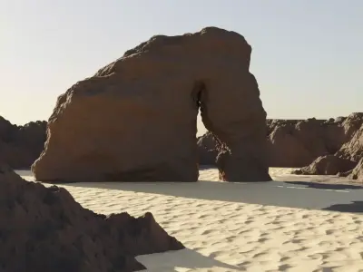 Realistic 3D Model of Elephant Rock Jabal Al Fil in KSA 3D model