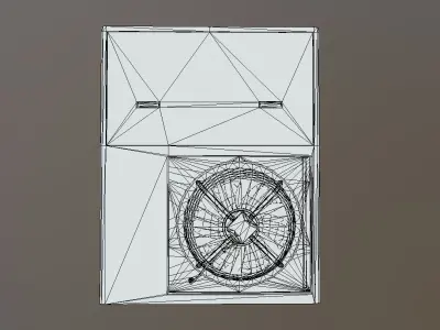 Old Dirty Air Conditioner Low-poly 3D model