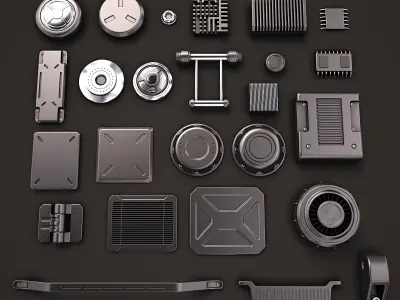 Sci Fi KitBash 02 3D model