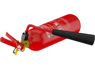 Carbon Dioxide Fire Extinguisher 3D model