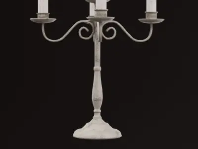 Multi Candle Holder Low-poly 3D model
