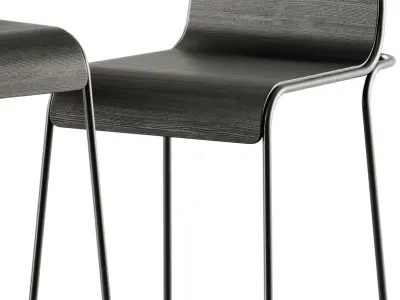 Flow Aluminium Stool by True Design 3D model