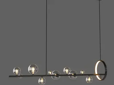 Minimalist led pendant SUNMEIYI Low-poly 3D model