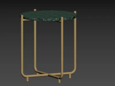 SIDE TABLE TIMPA MARBLE GREEN 3D model