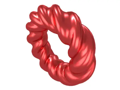 Abstract Ring Shape V4 004 Low-poly 3D model