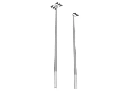 Concrete Lamp Post - Light Pole - Street Light - Group 09 3D model