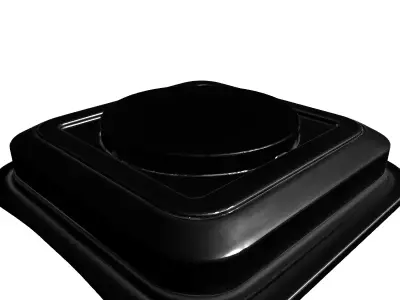 Modern SciFi Control Button Low-poly 3D model