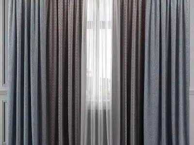 Curtain Set 304 3D model