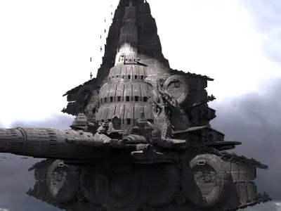 Archon Spaceship Ancients 3D model