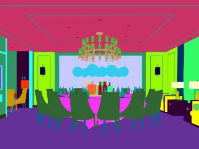 Business Restaurant - Coffee - Banquet  67 3D model