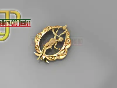 DANCEING GIRL PENDENT 3D print model