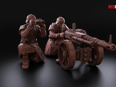 Death squad of Imperial force Heavy support 3D print model