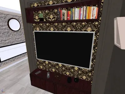 360 degrees interior completed floor plan 3D model